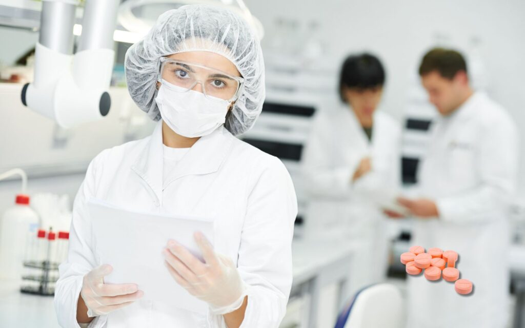 A laptop displaying a digital interface magnified by a shopping cart icon, symbolizing online processes. A calculator showing "$0.00" and a clock beside the laptop emphasize time and cost efficiency, relevant to industries like manufacturing. This image conceptually relates to the use of an Electronic Batch Record (EBR) system for optimizing workflows.
