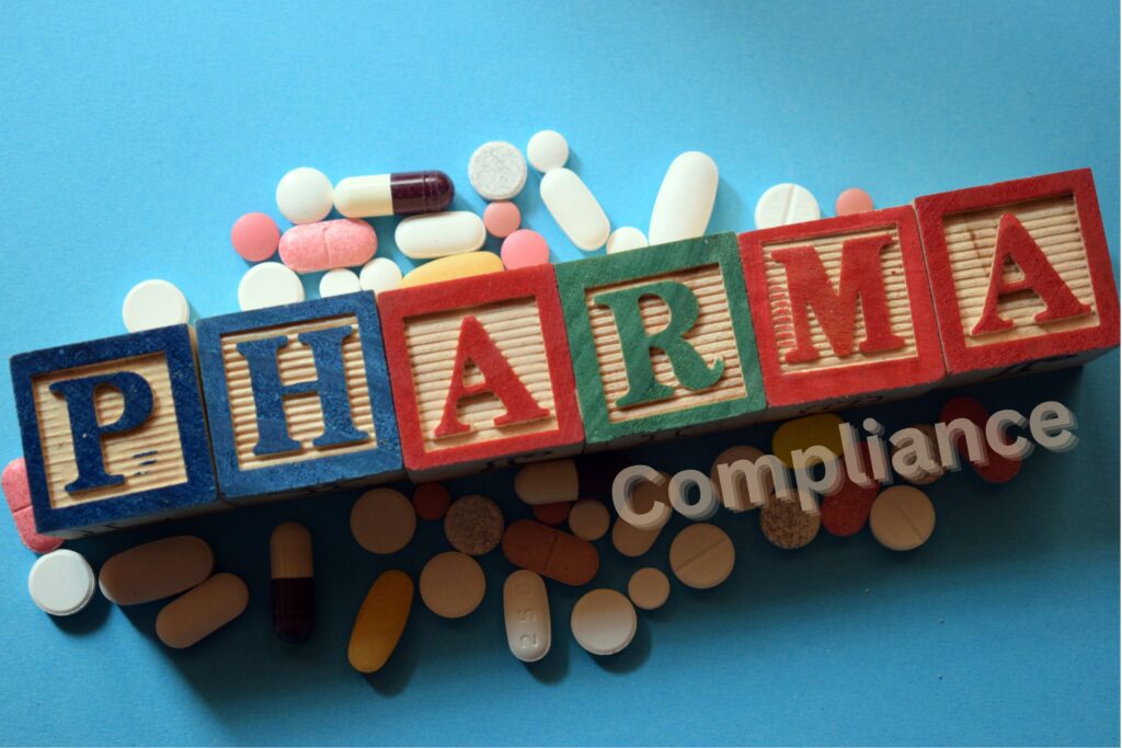 An image showing the title Pharma compliance.